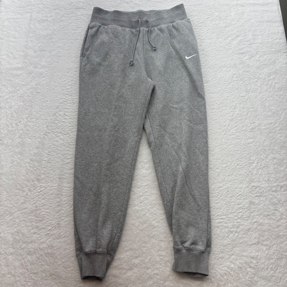 Nike Sportswear Joggers Gray Fleece Tapered Sweatpants Embroidered Swoosh Large